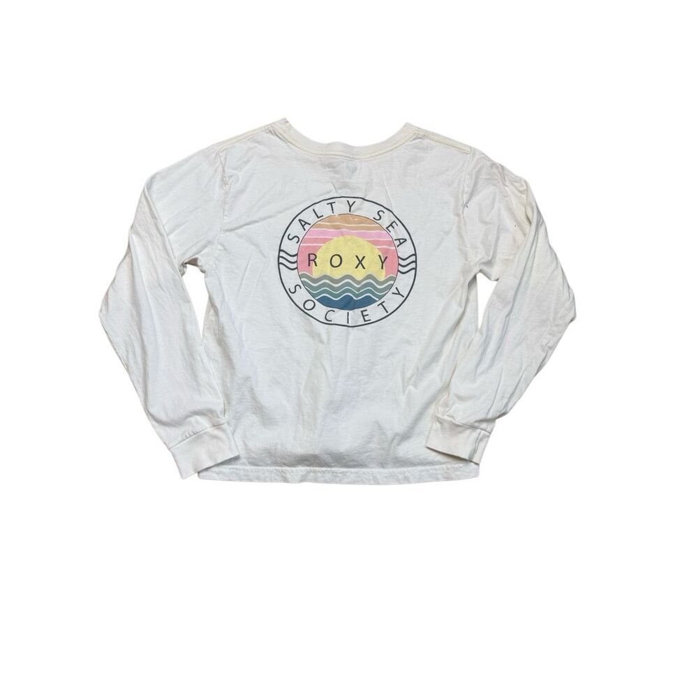 Roxy Long Sleeve Graphic Tshirt Medium Cream